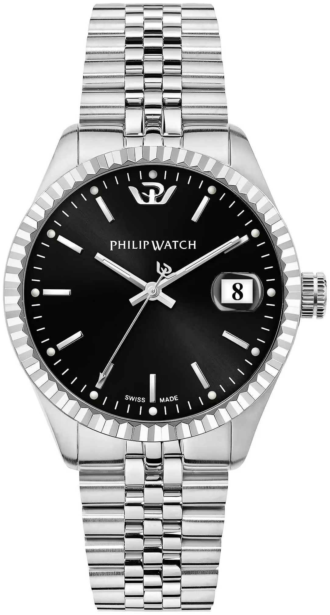 Philip Watch Herreklokke R8253597078 Caribe Sort/Stål Ø41 mm