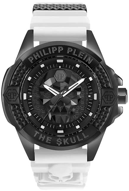 Philipp Plein PWAAA2624 The Skull Sort/Stål Ø44 mm