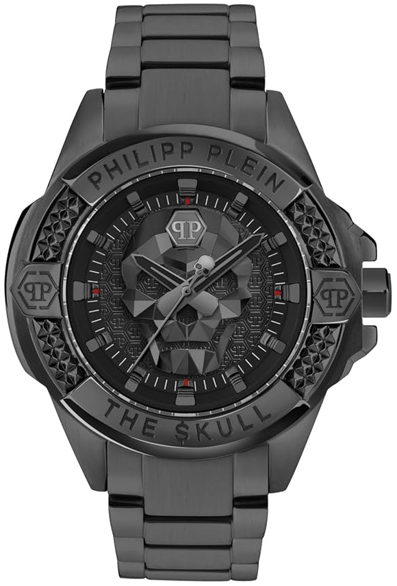 Philipp Plein Herreklokke PWAAA3025 The Skull Sort/Stål Ø44 mm