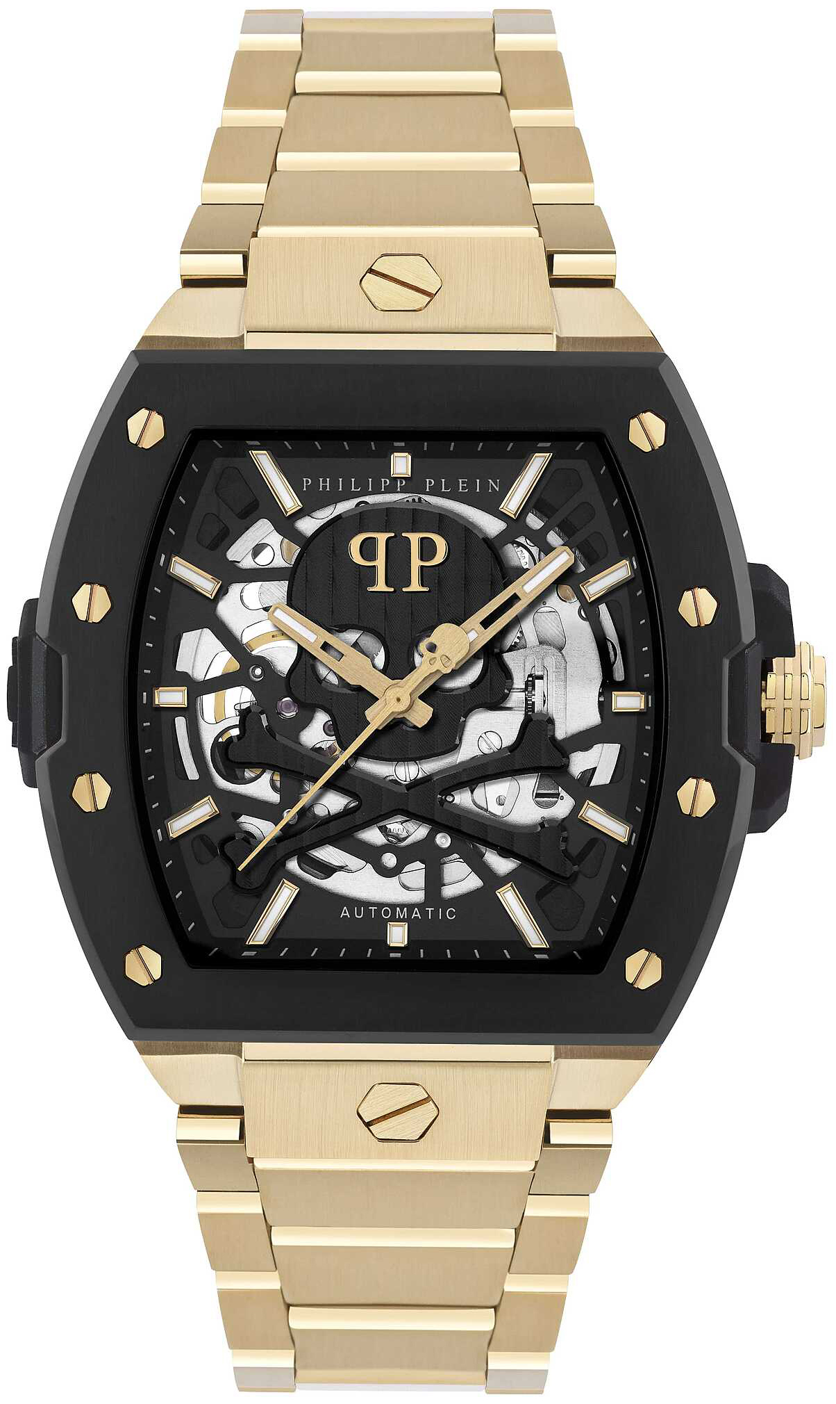 Philipp Plein Herreklokke PWJFA0625 The Skeleton Sort/Gulltonet stål