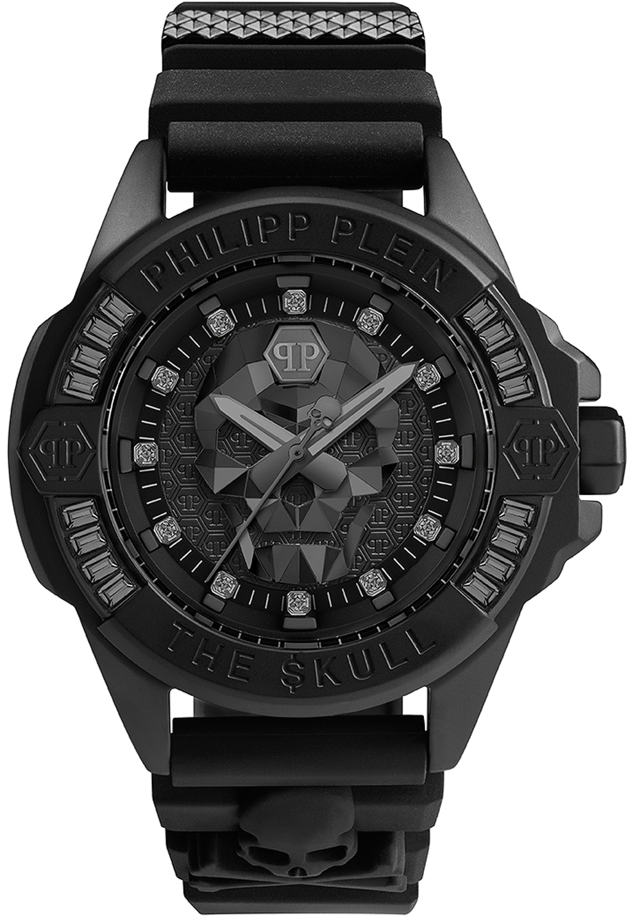 Philipp Plein PWNAA0322 The Skull Sort/Gummi Ø41 mm