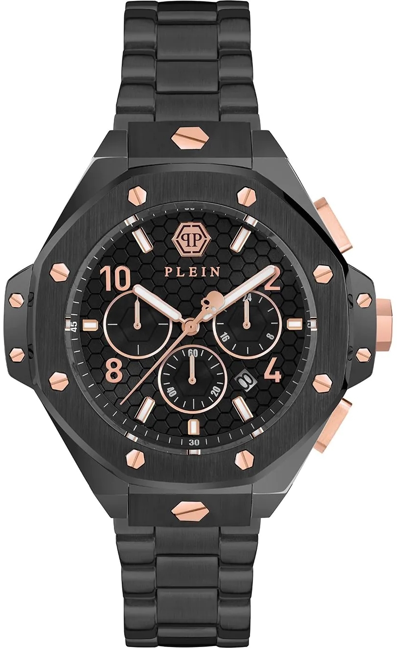 Philipp Plein Herreklokke PWPRA0424 Chrono Royal Sort/Stål Ø46 mm