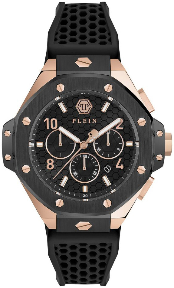 Philipp Plein Herreklokke PWPRA0824 Chrono Royal Sort/Gummi Ø46 mm