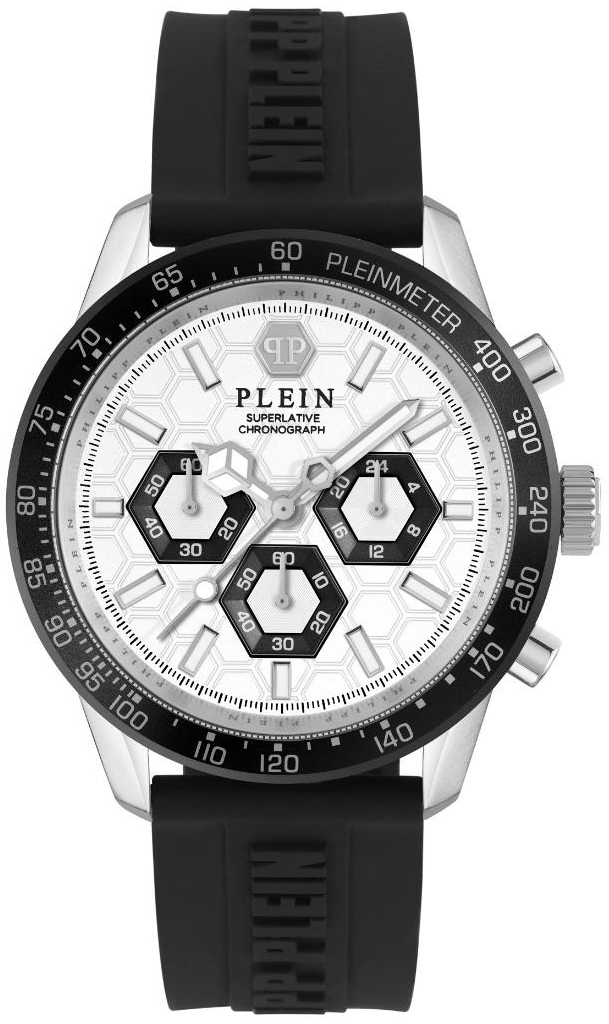 Philipp Plein Herreklokke PWPYA0124 Superlatives Hvit/Gummi Ø44 mm