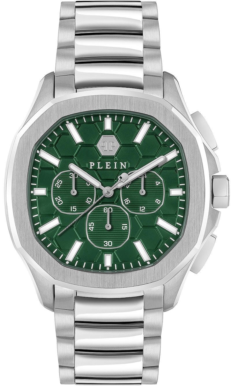 Philipp Plein Herreklokke PWSAA0223 High-Conic Grønn/Stål Ø44 mm