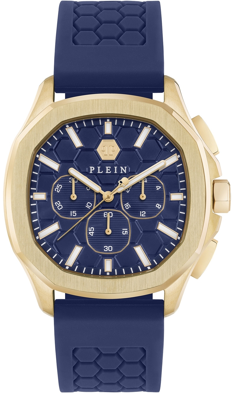 Philipp Plein Herreklokke PWSAA0323 High-Conic Blå/Gummi Ø44 mm