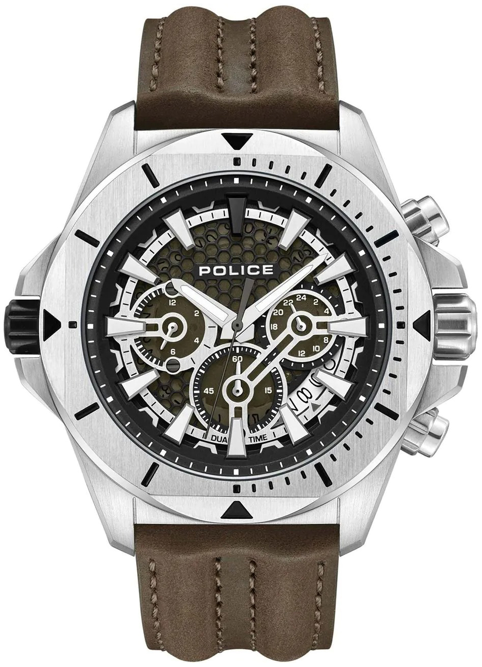 Police Herreklokke PEWGF0054501 Electrical Sort/Lær Ø46 mm