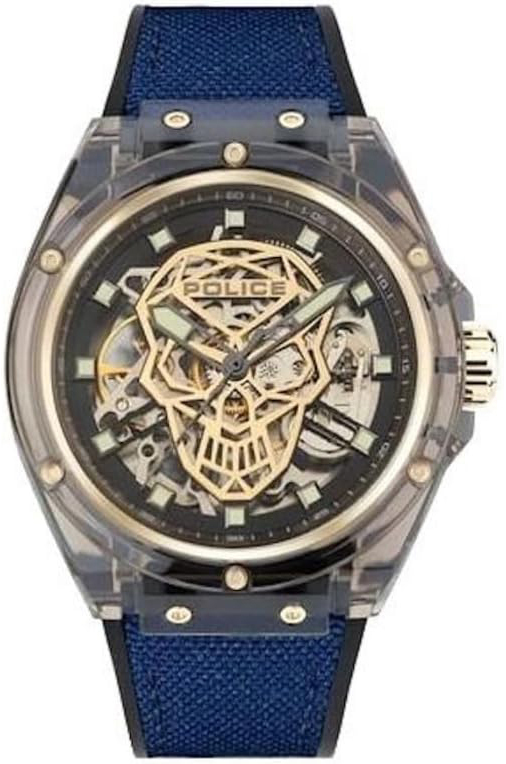 Police Herreklokke PEWGR1592403 Fitness Skjelettkuttet/Gummi Ø44 mm
