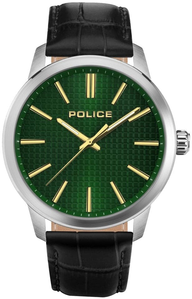 Police Herreklokke PEWJA2207701 Raho Grønn/Lær Ø44 mm
