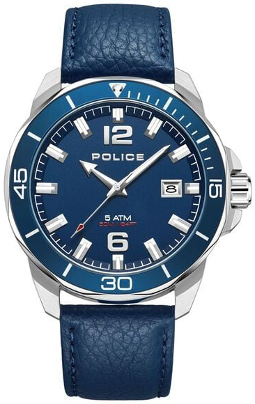 Police Herreklokke PEWJB2228101 Thornton Blå/Lær Ø43 mm