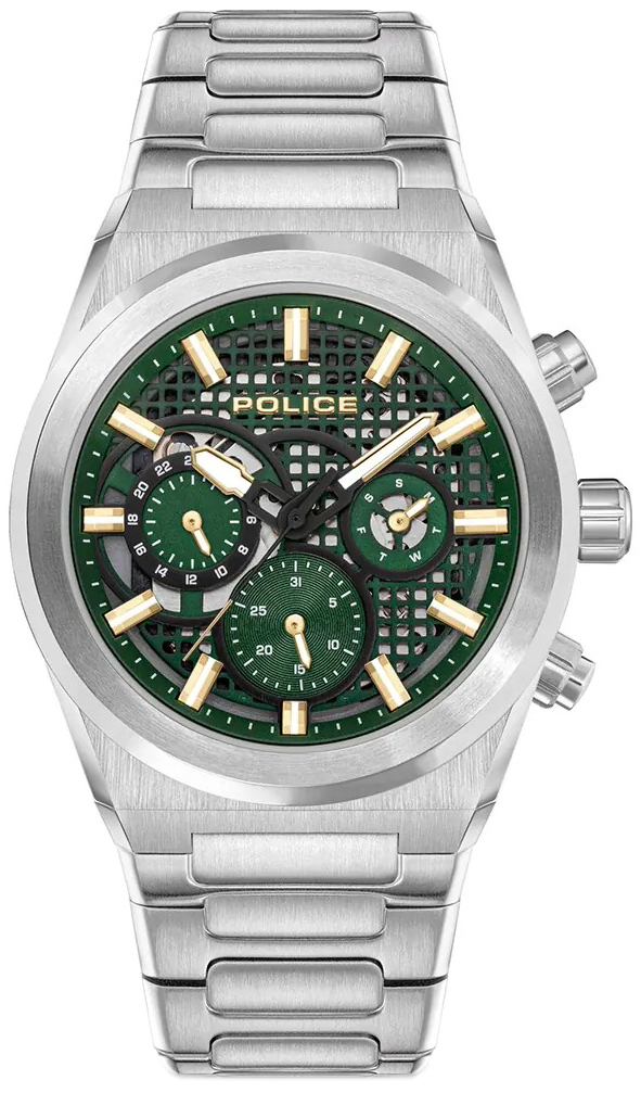 Police Herreklokke PEWJK2226708 Eclipse Grønn/Stål Ø45 mm