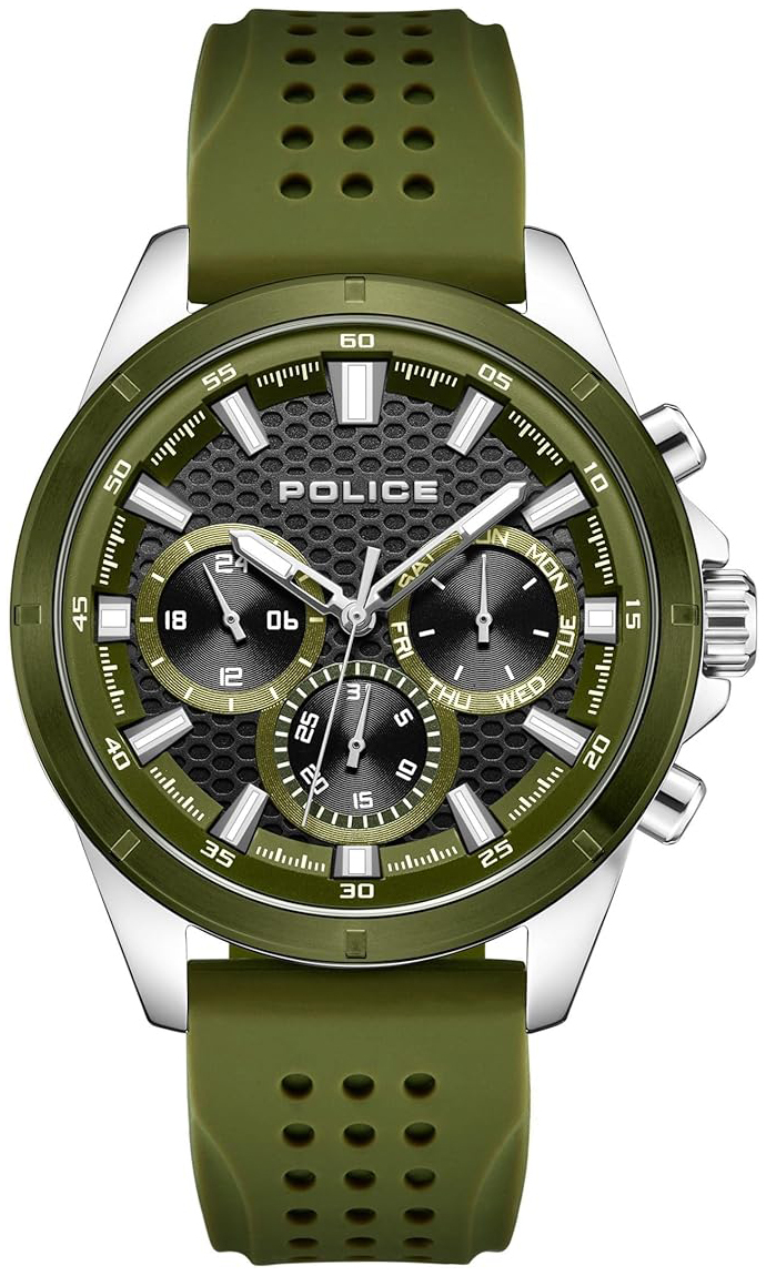 Police Herreklokke PEWJQ2204111 Motion Sort/Gummi Ø45 mm
