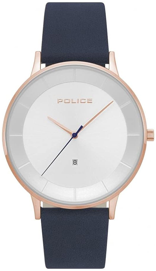 Police Herreklokke PL15400JSR.04AS Fontana Sølvfarget/Lær Ø42 mm