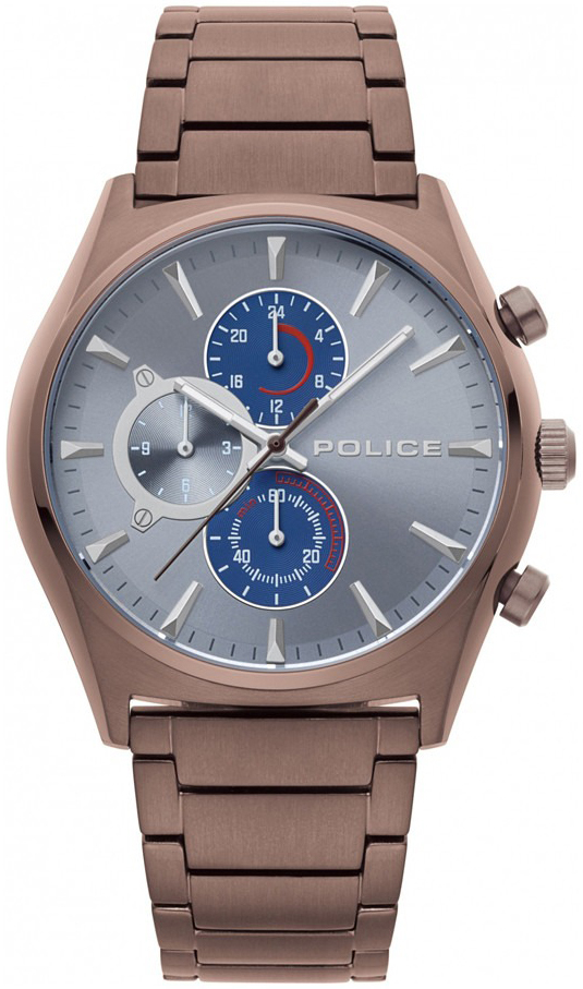 Police Herreklokke PL15723JSBN.61M Troyan Grå/Stål Ø44 mm