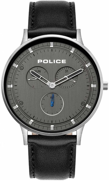 Police Herreklokke PL15968JS.39 Grå/Lær Ø42 mm
