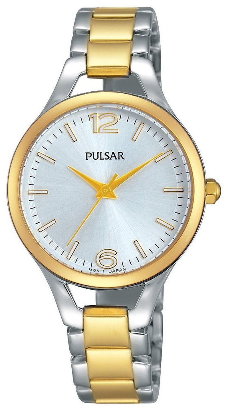 Pulsar Dress Dameklokke PH8186X1 Sølvfarget/Gulltonet stål Ø30 mm