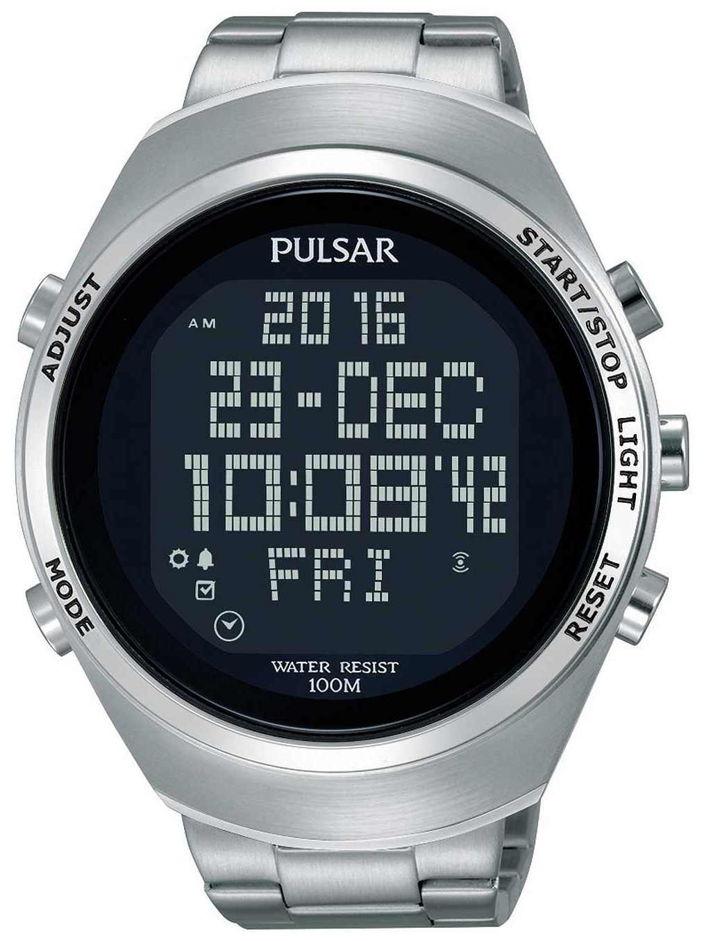 Pulsar Pulsar X Herreklokke PQ2055X1 LCD/Stål Ø46 mm - Pulsar