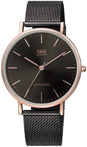 Q&Q QA20J422Y Classic Sort/Stål Ø39 mm