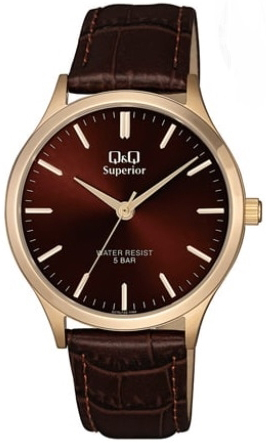 Q&Q Herreklokke S278J102Y Classic Rød/Lær Ø40 mm