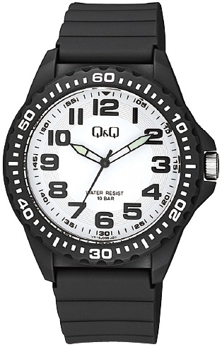 Q&Q Herreklokke VS16J006Y Classic Hvit/Resinplast Ø40 mm