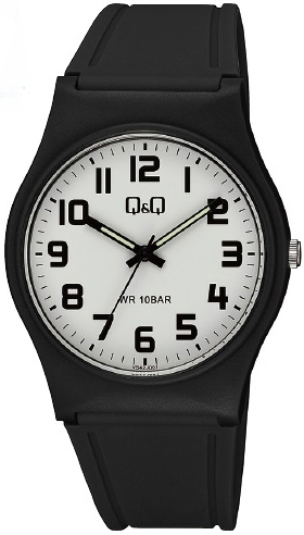 Q&Q Herreklokke VS42J001Y Classic Hvit/Gummi Ø40 mm