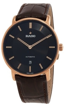 Rado Herreklokke R14068176 DiaMaster Thinline Sort/Lær Ø40.3 mm