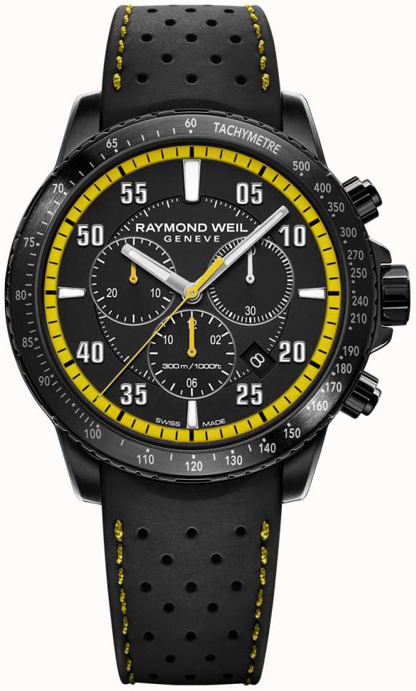 Raymond Weil Herreklokke 8570-BKR-05275 Tango Sort/Gummi Ø43 mm