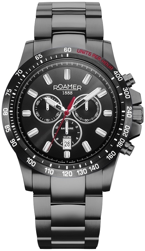 Roamer of Switzerland Herreklokke 861837-44-55-20 Rimini Sort/Stål