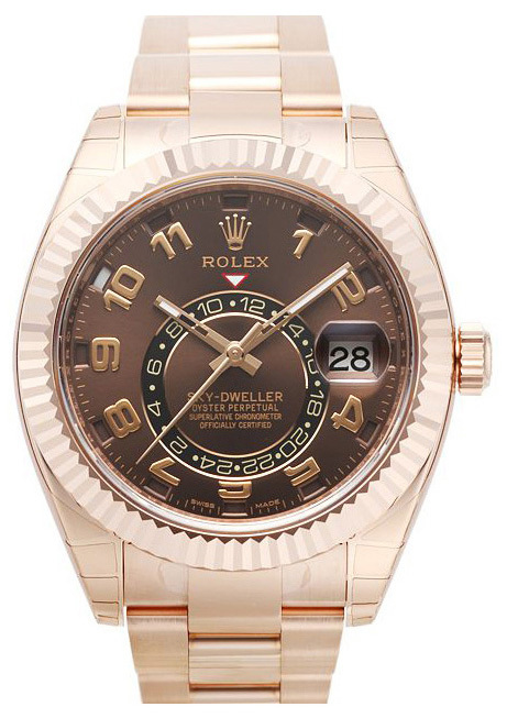 Rolex Perpetual 42 Herreklokke 326935-0003 Brun/18 karat rosé gull