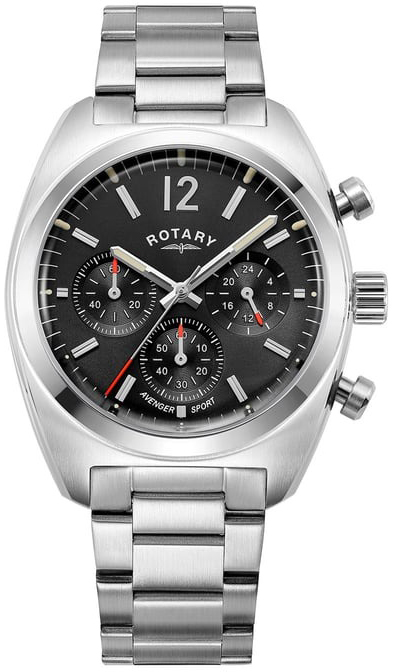 Rotary Herreklokke GB05485/65 Avenger Sort/Stål Ø41 mm