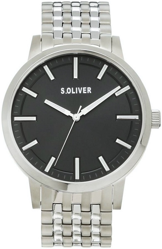 s.Oliver Herreklokke SO-4242-MQT S.Oliver Classic Sort/Titan Ø43 mm