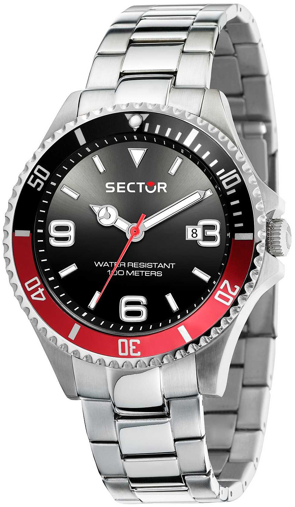 Sector 230 Herreklokke R3253161021 Sort/Stål Ø43 mm