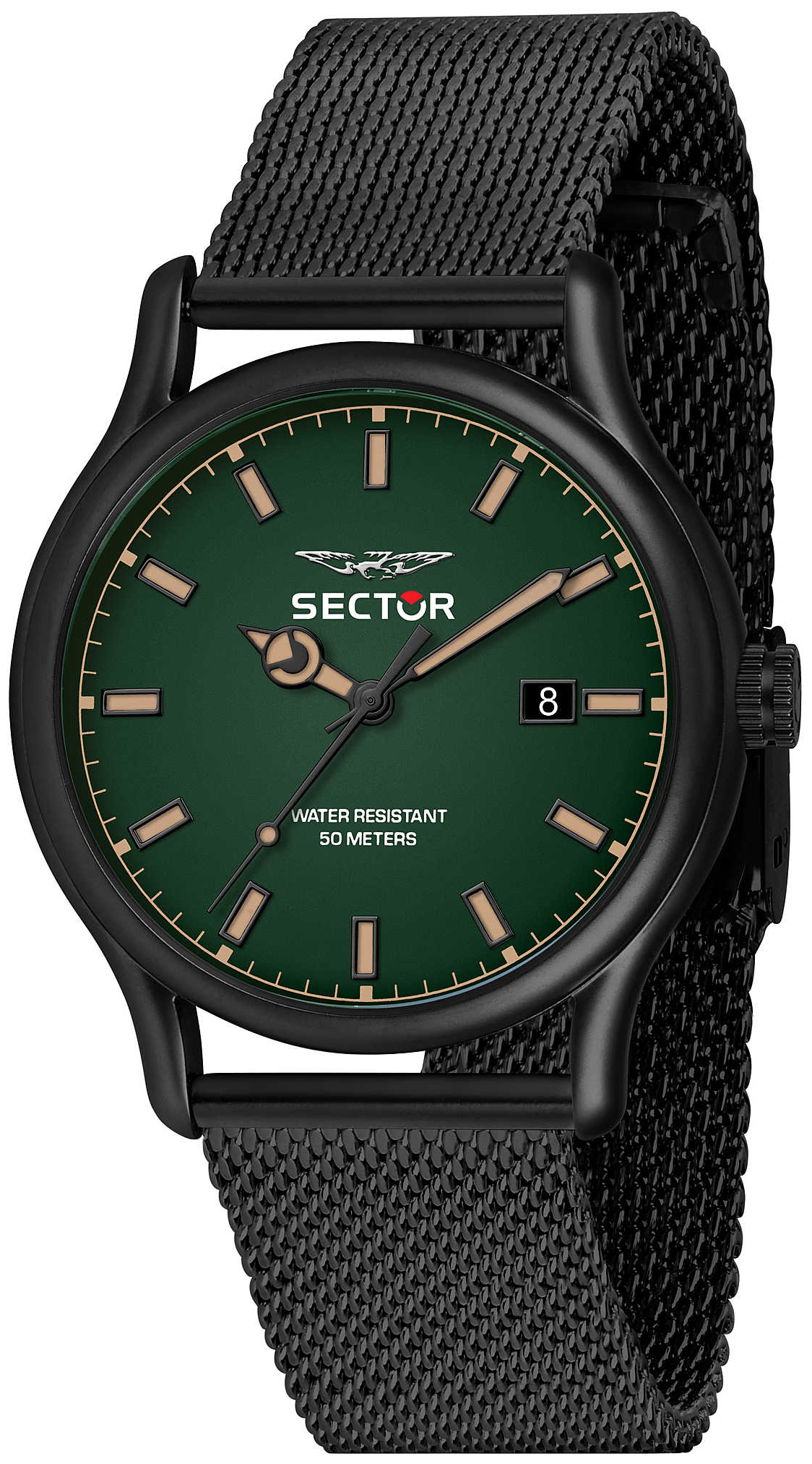 Sector 660 Herreklokke R3253517021 Grønn/Stål Ø43 mm