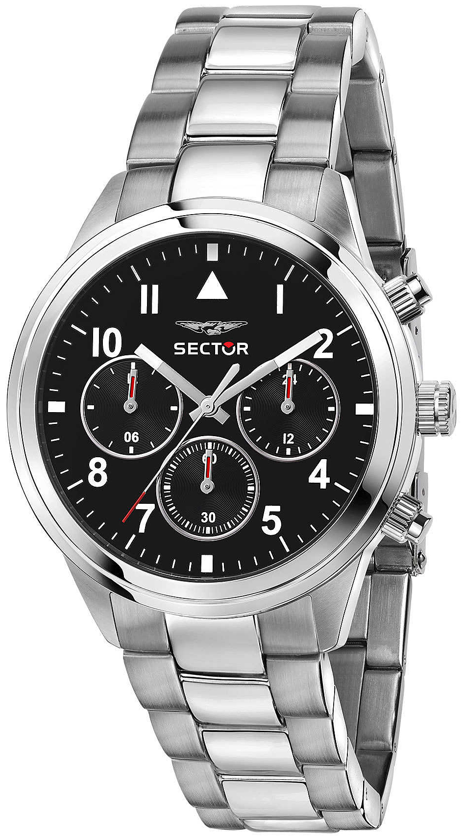 Sector 670 Herreklokke R3253540013 Sort/Stål Ø40 mm