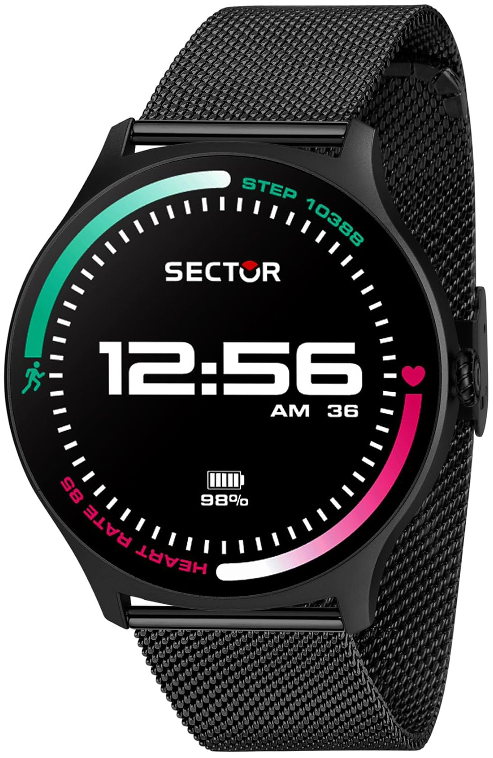 Sector Herreklokke R3253551001 S-06 LCD/Stål Ø51 mm