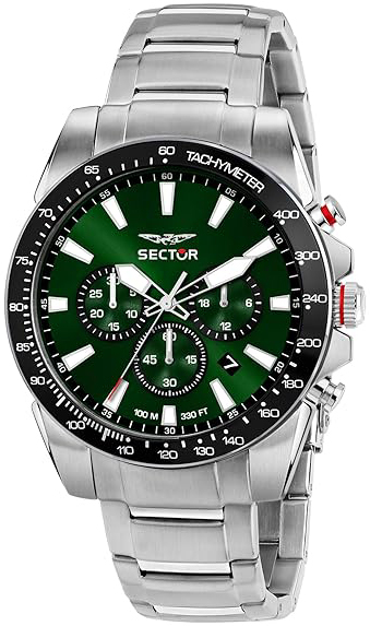Sector 450 Herreklokke R3273776010 Grønn/Stål Ø43 mm