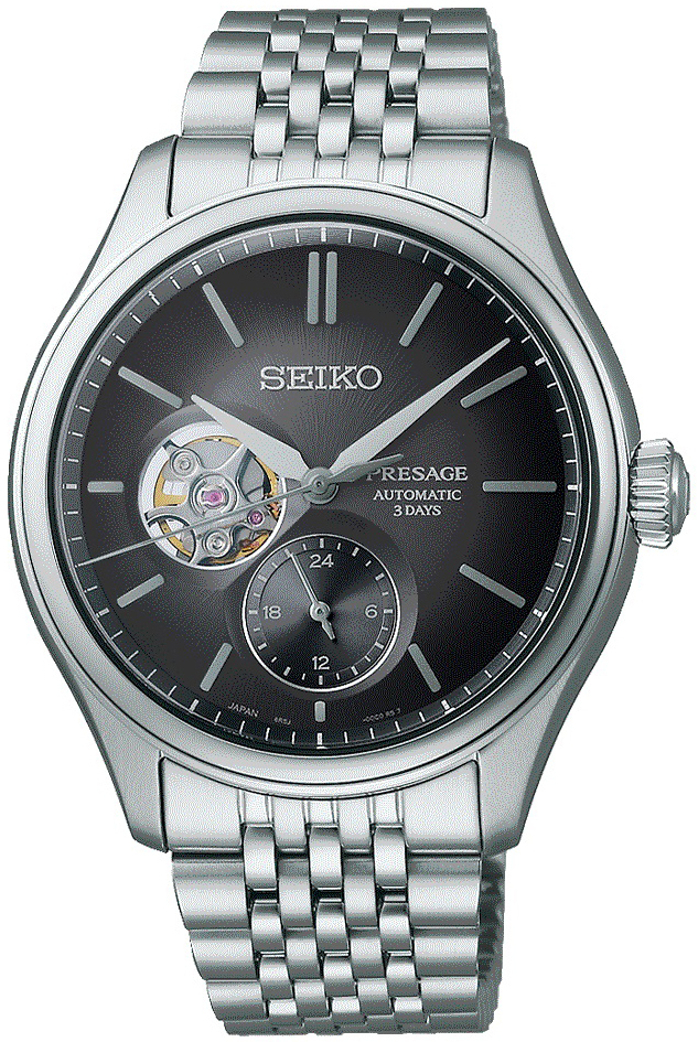 Seiko Herreklokke SPB471J1 Presage Sort/Stål Ø40.2 mm