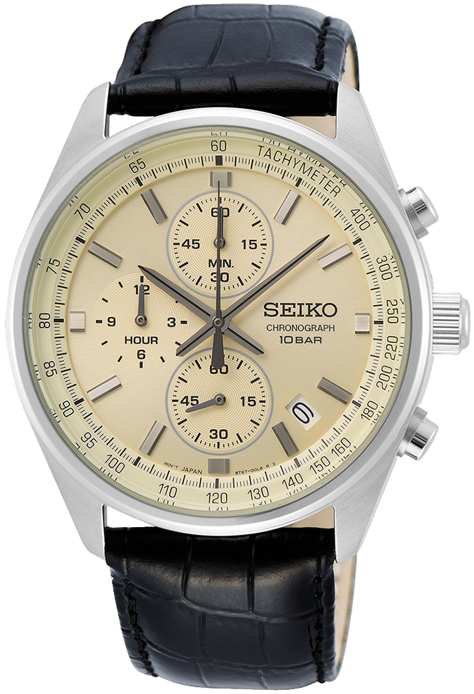 Seiko Herreklokke SSB383P1 Conceptual Antikkhvit/Lær Ø42 mm