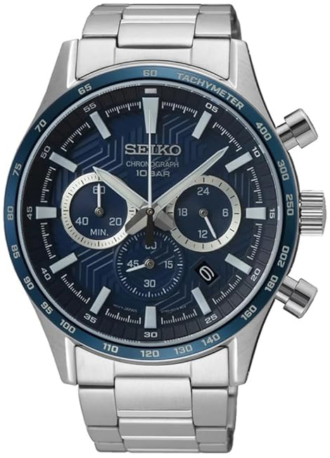 Seiko Herreklokke SSB445P1 Sport Blå/Stål Ø43 mm