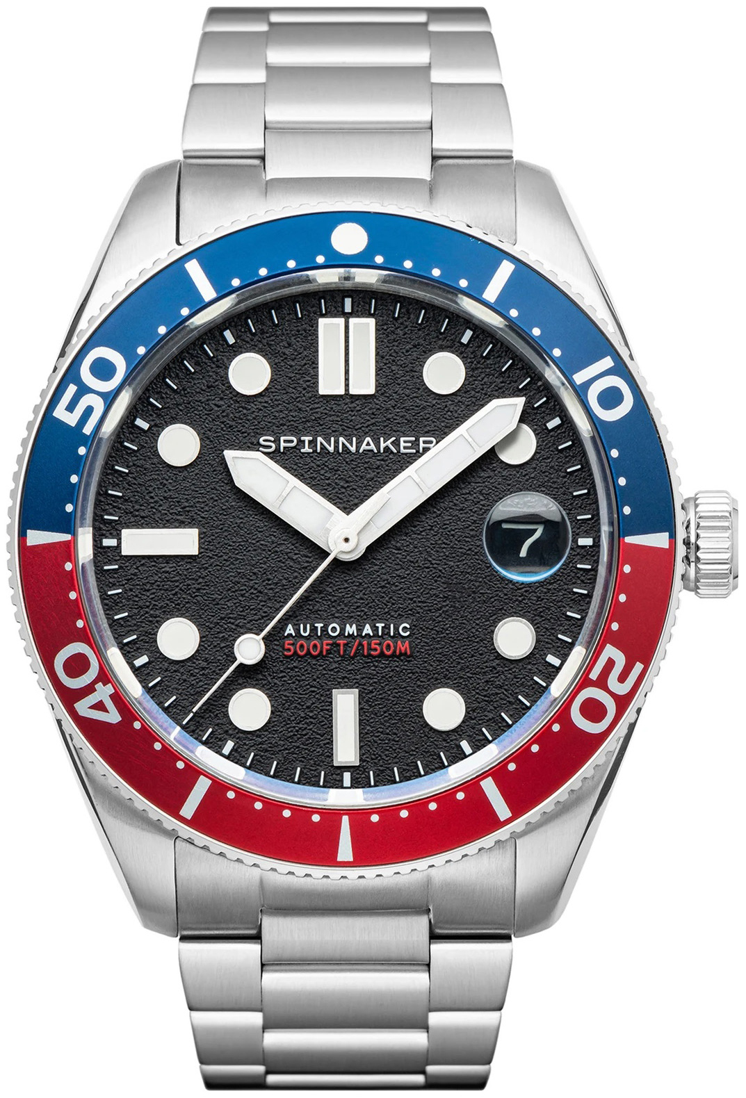 Spinnaker Herreklokke SP-5100-11 Croft Sort/Stål Ø40 mm
