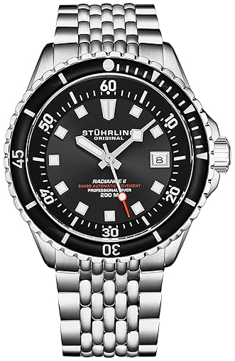 Stührling Original Herreklokke 1009.01 Radiance Sort/Stål Ø42 mm