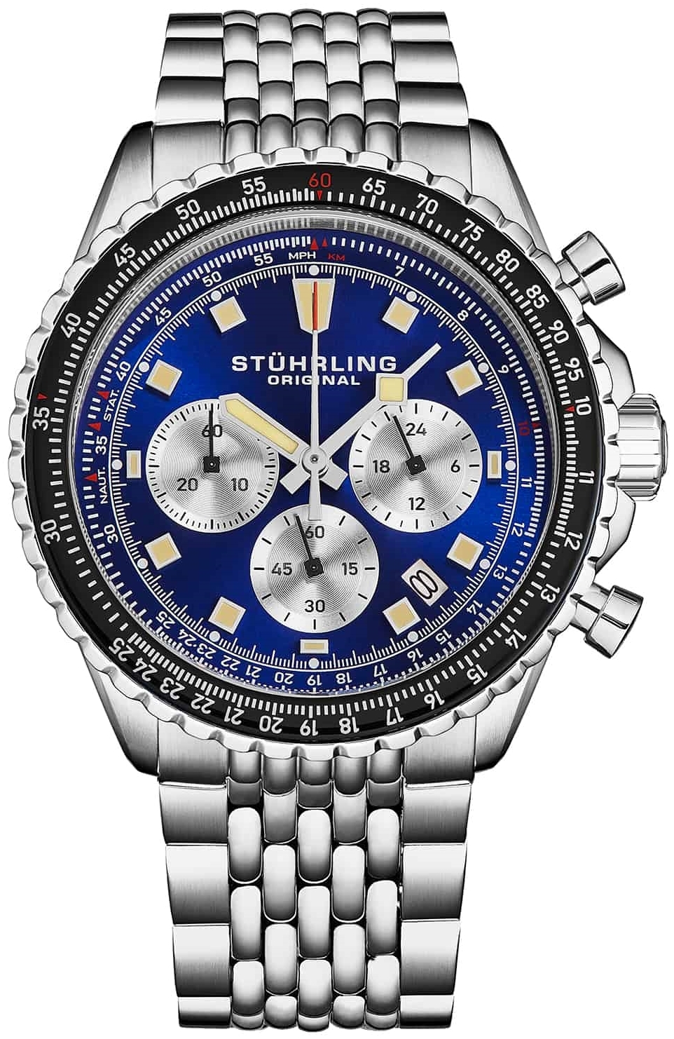Stührling Original Herreklokke 1010.03 Monaco Race Way Blå/Stål