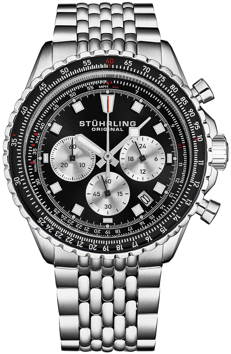 Stührling Original Herreklokke 1010.04 Monaco Race Way Sort/Stål