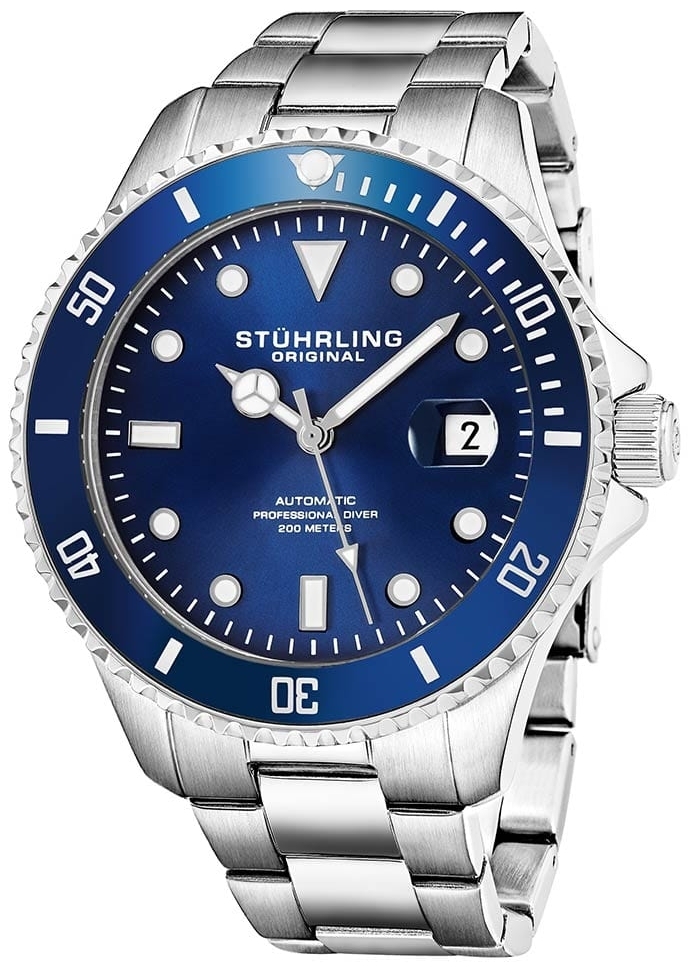 Stührling Original Herreklokke 792.02 Aquadiver Regatta Blå/Stål