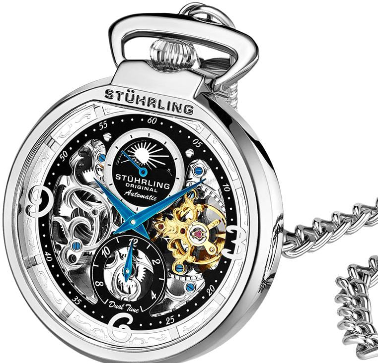 Stührling Original Herreklokke 991.01 Modena Sølvfarget Ø48 mm