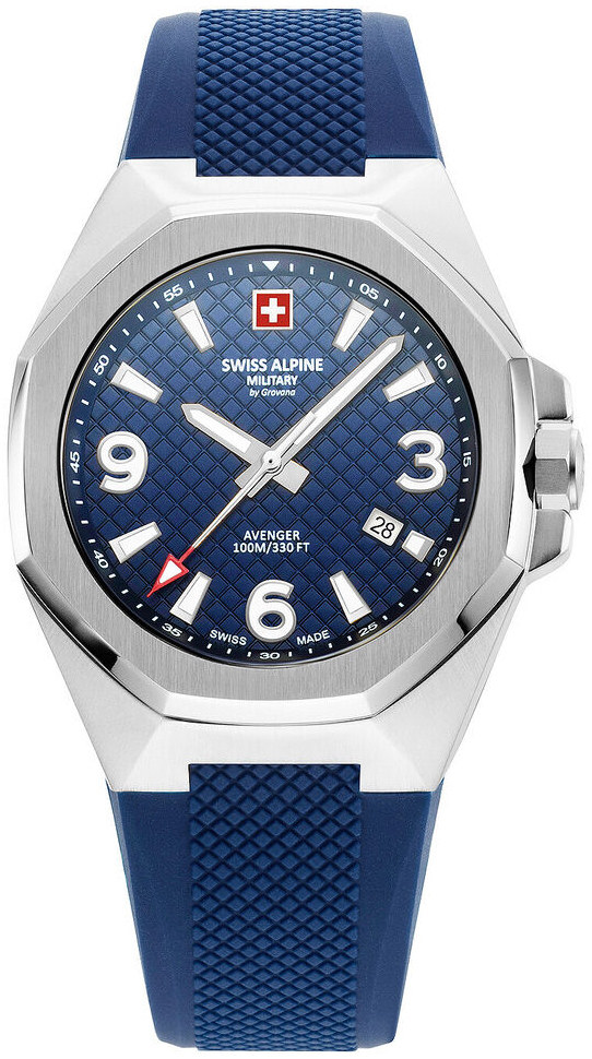 Swiss Alpine Military Herreklokke 7005.1835 Typhoon Blå/Gummi Ø42 mm
