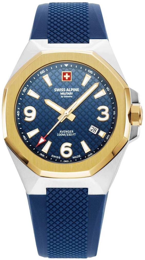 Swiss Alpine Military Herreklokke 7005.1845 Typhoon Blå/Gummi Ø42 mm
