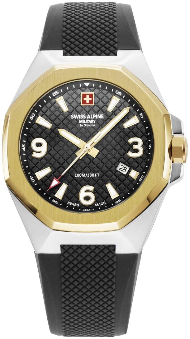 Swiss Alpine Military Herreklokke 7005.1847 Typhoon Sort/Gummi Ø42 mm