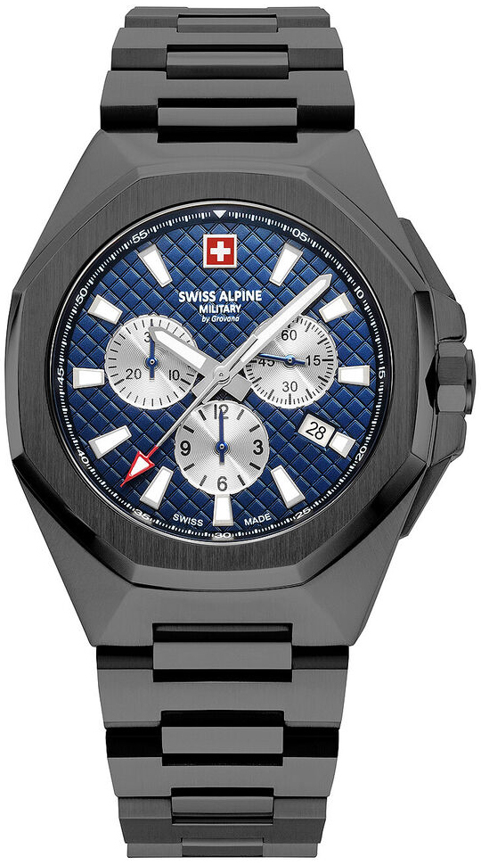 Swiss Alpine Military Herreklokke 7005.9175 Typhoon Blå/Stål Ø42 mm