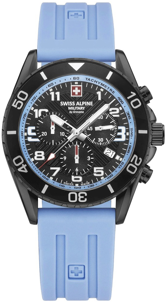 Swiss Alpine Military Herreklokke 7029.9871 Raptor Sort/Gummi Ø42 mm